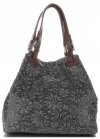 Bőr táska shopper bag Vittoria Gotti szürke V80049