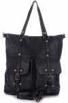 Bőr táska shopper bag Vittoria Gotti fekete V3650