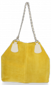 Bőr táska shopper bag Vittoria Gotti sárga V3081