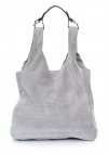 Bőr táska shopper bag Genuine Leather szürke 8023