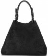 Bőr táska shopper bag Vittoria Gotti fekete V8913
