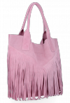 Bőr táska shopper bag Vittoria Gotti púderrózsaszín VPOS9