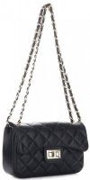 Bőr táska levéltáska Genuine Leather fekete KST6
