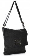 Bőr táska levéltáska Genuine Leather fekete L5127