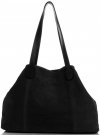 Bőr táska shopper bag Vittoria Gotti fekete V3076
