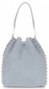 Bőr táska shopper bag Vittoria Gotti égszínkék V3020
