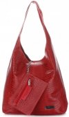 Bőr táska shopper bag Vittoria Gotti piros V8804