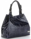 Bőr táska shopper bag Vittoria Gotti tengerkék V692754
