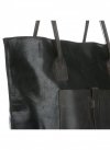 Bőr táska shopper bag Genuine Leather fekete 358