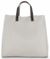 Bőr táska univerzális Genuine Leather világosszürke 691756