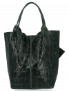Bőr táska shopper bag Vittoria Gotti palackzöld B15