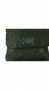 Bőr táska levéltáska Genuine Leather palackzöld L5127