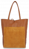 Bőr táska shopper bag Vittoria Gotti vörös V21E