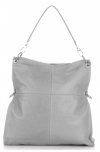 Bőr táska shopper bag Vera Pelle világosszürke 25