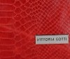 Bőr táska shopper bag Vittoria Gotti piros V2L