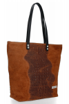 Bőr táska shopper bag Vittoria Gotti barna V2380
