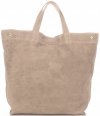 Bőr táska shopper bag Vera Pelle bézs A19