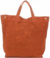 Bőr táska shopper bag Vera Pelle narancs A19