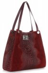 Bőr táska shopper bag Vera Pelle piros 10477