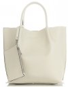 Bőr táska shopper bag Vittoria Gotti bézs V355