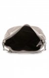 Bőr táska shopper bag Genuine Leather világosszürke 1326