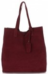 Bőr táska shopper bag Vittoria Gotti bordó V205454