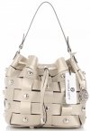 Bőr táska shopper bag Vittoria Gotti arany V5867