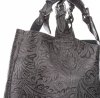 Bőr táska shopper bag Genuine Leather szürke K216