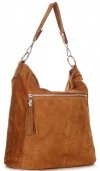 Bőr táska shopper bag Genuine Leather vörös 1330