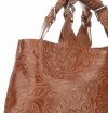 Bőr táska shopper bag Genuine Leather vörös K216