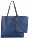 Bőr táska shopper bag Vittoria Gotti tengerkék V694150