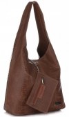 Bőr táska shopper bag Vittoria Gotti barna V8804