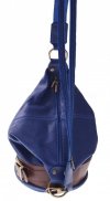 Bőr táska hátitáska Genuine Leather kék 6010