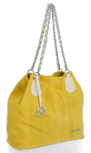 Bőr táska shopper bag Vittoria Gotti sárga V3081