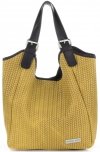 Bőr táska shopper bag Vittoria Gotti sárga V80050