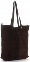 Bőr táska shopper bag Vera Pelle csokoládé 80041