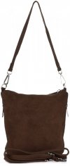Bőr táska levéltáska Genuine Leather csokoládé 85A