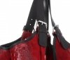 Bőr táska shopper bag Vera Pelle bordó 9551
