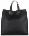 Bőr táska univerzális Genuine Leather fekete 691756