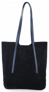 Bőr táska shopper bag Vittoria Gotti tengerkék V6590C