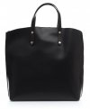 Bőr táska shopper bag Genuine Leather fekete 806576