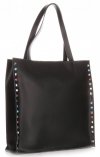 Bőr táska shopper bag Genuine Leather fekete 5013