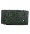 Bőr táska kuffer Genuine Leather palackzöld 214E