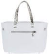 Bőr táska shopper bag Vittoria Gotti fehér V5635