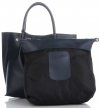 Bőr táska shopper bag Vittoria Gotti tengerkék V355
