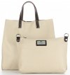 Bőr táska shopper bag Genuine Leather bézs 691756