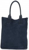 Bőr táska shopper bag Vittoria Gotti tengerkék V27A