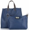 Bőr táska univerzális Genuine Leather tengerkék 691756