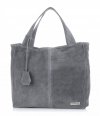 Bőr táska shopper bag Vittoria Gotti szürke V501