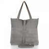 Bőr táska shopper bag Roberto Ricci szürke 18139